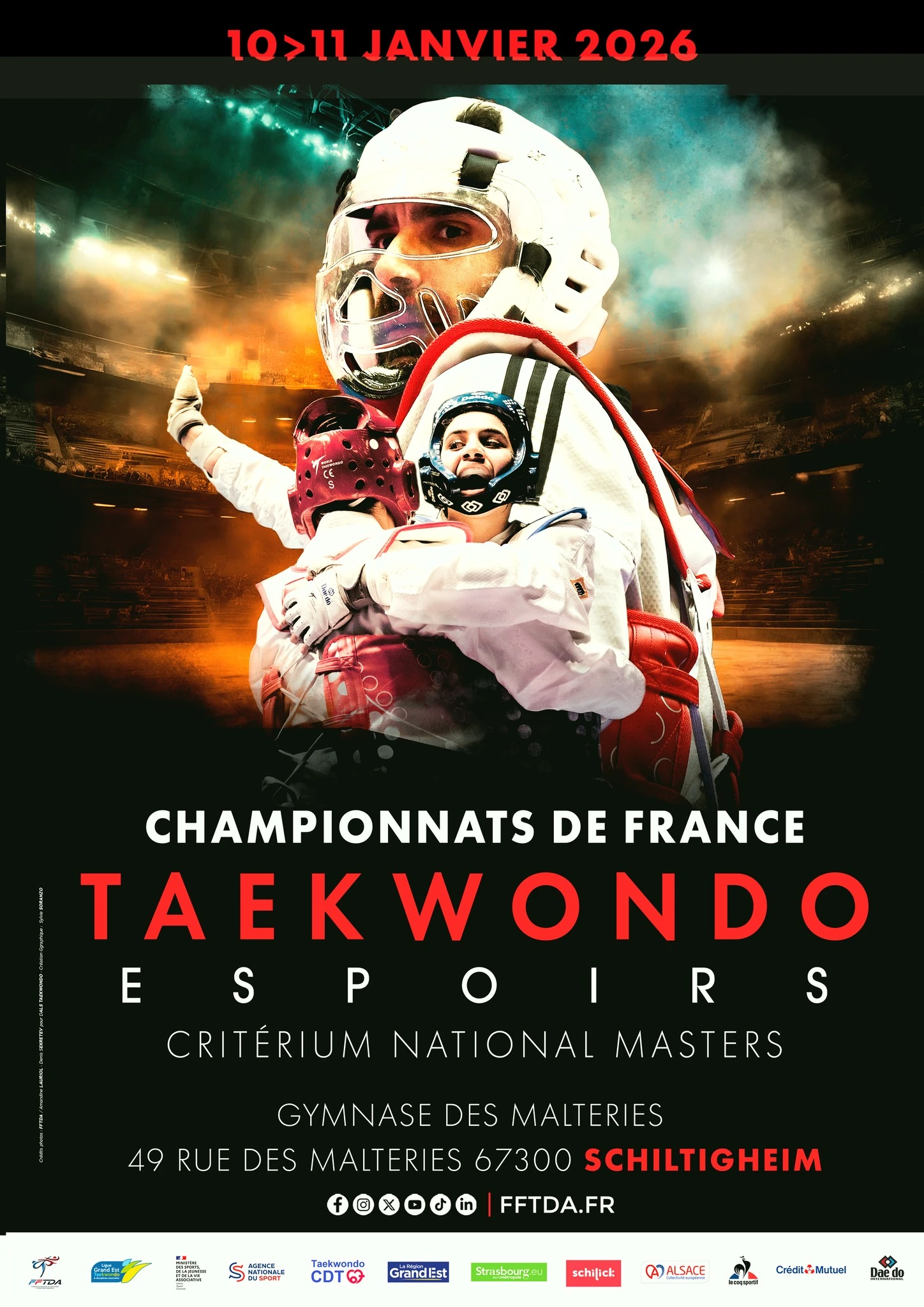 Affiche championnat de France de Taekwondo Espoirs et Critérium National Master