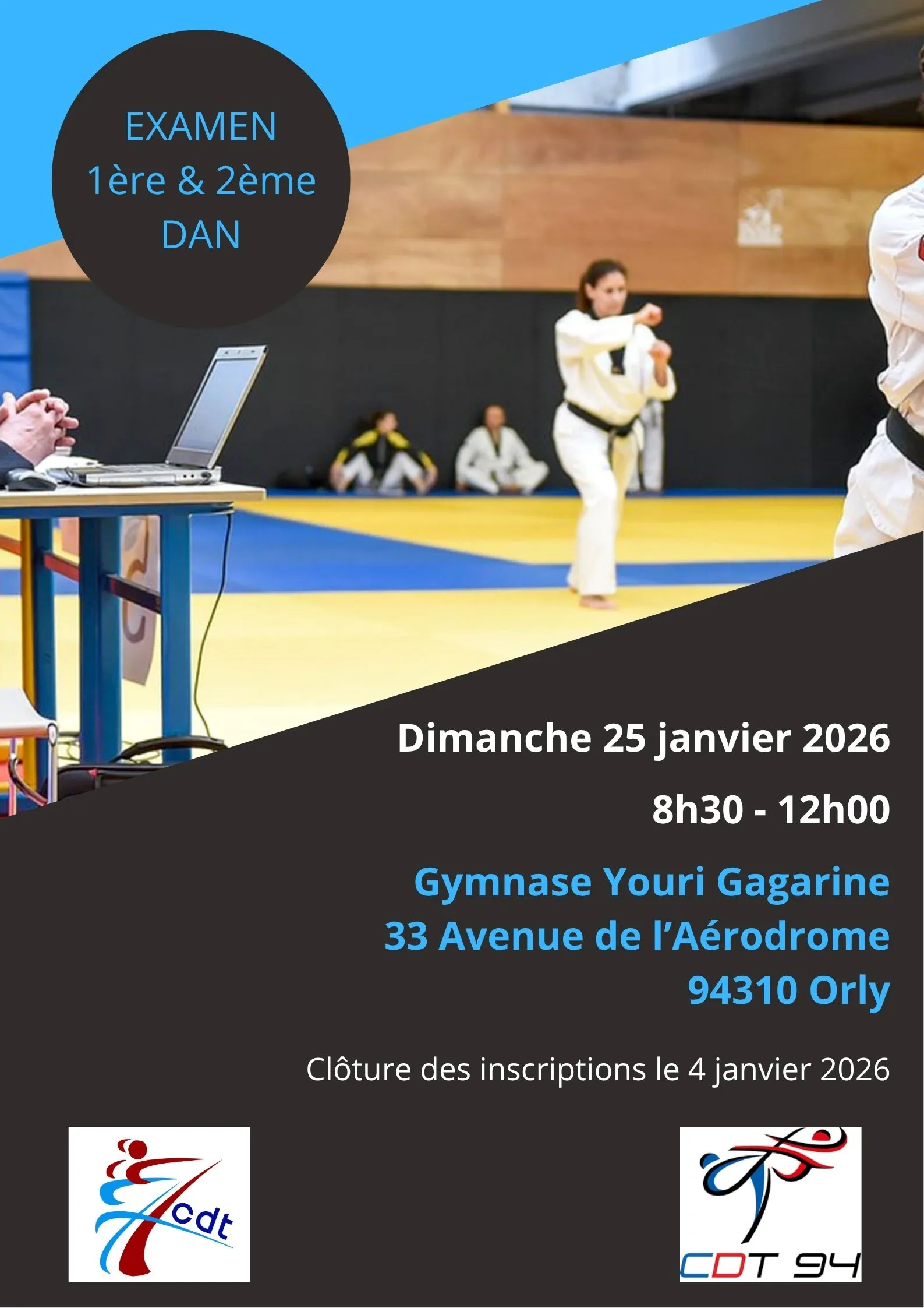 Affiche examen Dan CDT77